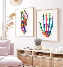 Anatomie de la main - Aquarelle