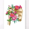 Anatomie de l'épaule - Floral - Blanc