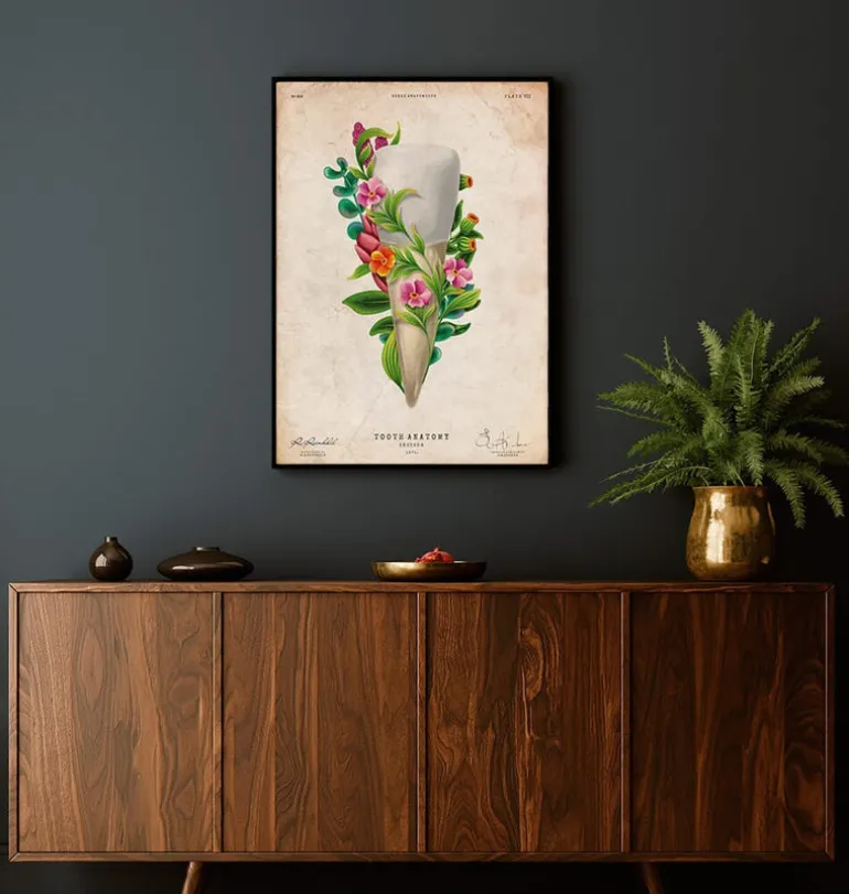 Anatomie dentaire III - Floral - Vintage