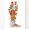 Anatomie des jambes - Floral - Blanc