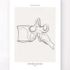 Anatomie des vertèbres - Line Art