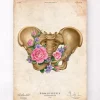 Anatomie du bassin féminin - Floral - Vintage