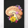 Anatomie du cerveau II - Floral - Noir