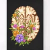 Anatomie du cerveau III - Floral - Noir
