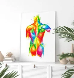 Anatomie du dos - Aquarelle