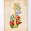 Anatomie du fémur - Floral - Vintage