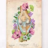 Anatomie du genou - Floral - Vintage