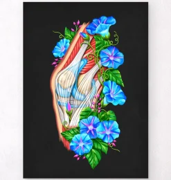 Anatomie du genou II - Floral - Noir