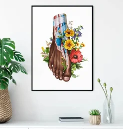 Anatomie du pied II - Floral - Blanc