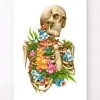 Anatomie du squelette - Floral - Blanc