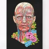 Anatomie du visage - Floral - Noir