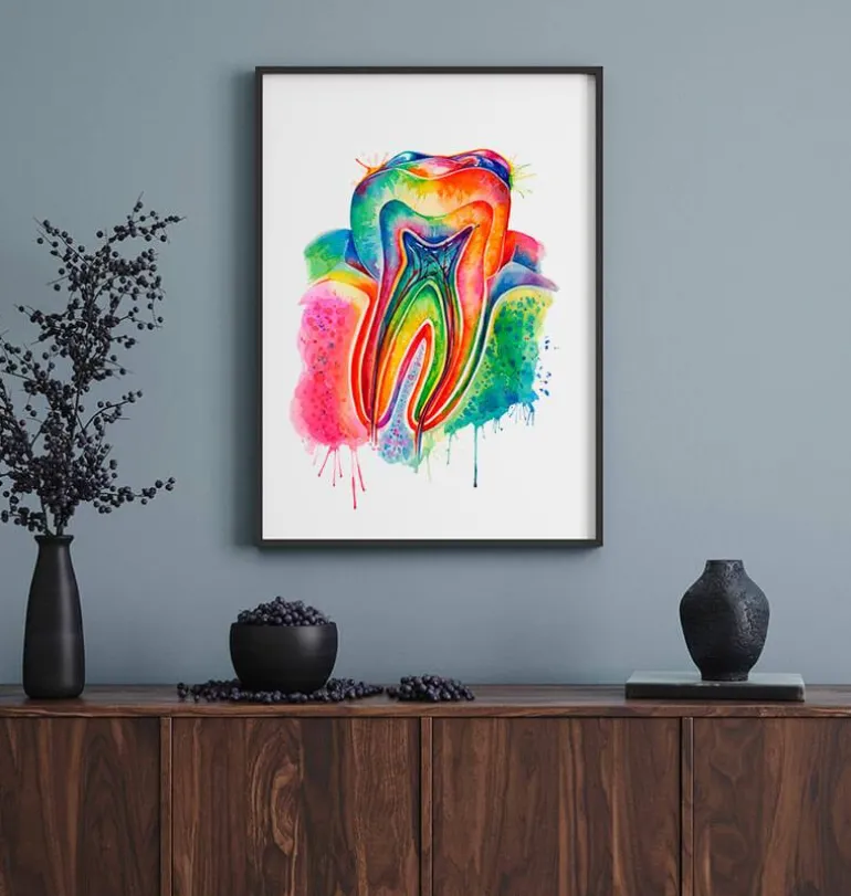 Art d'anatomie dentaire - Aquarelle