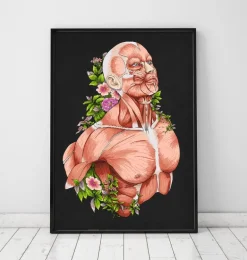 Art d'anatomie du corps masculin - Noir