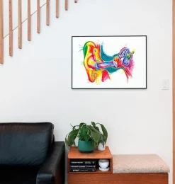 Art de l'anatomie de l'oreille - Aquarelle