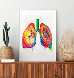 Art des poumons anatomiques - Aquarelle