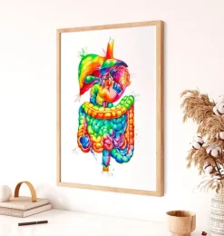 Art du système digestif - Aquarelle