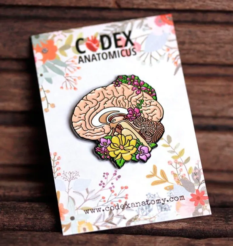 Cerveau avec fleurs II - Pins