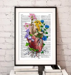Coeur avec des fleurs - Page du dictionnaire