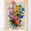 Coeur avec fleurs - Page du dictionnaire