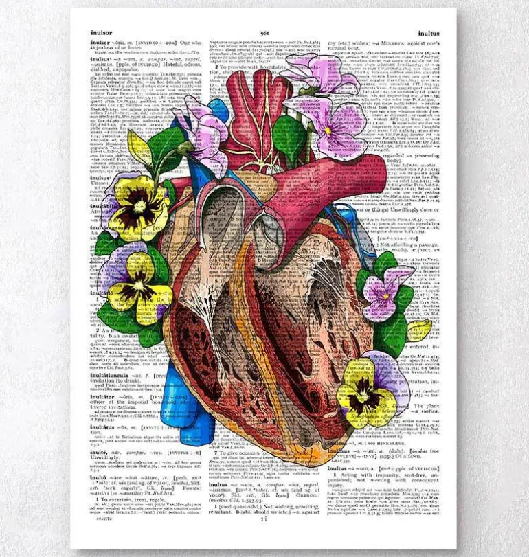 Coeur avec fleurs II - Dictionnaire