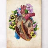 Coeur avec fleurs II - Vieux papier