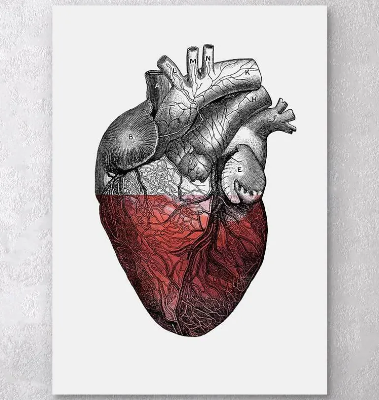 Coeur coloré - Rouge