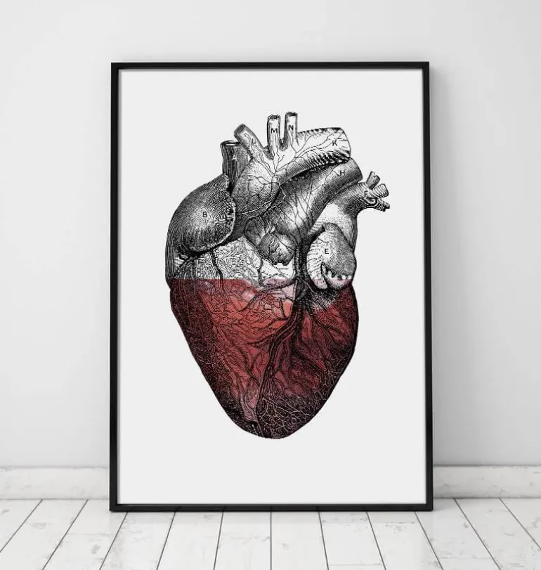 Coeur coloré - Rouge