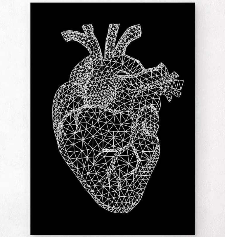 Coeur géométrique minimal - Noir
