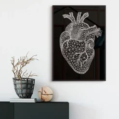 Coeur géométrique minimal - Noir