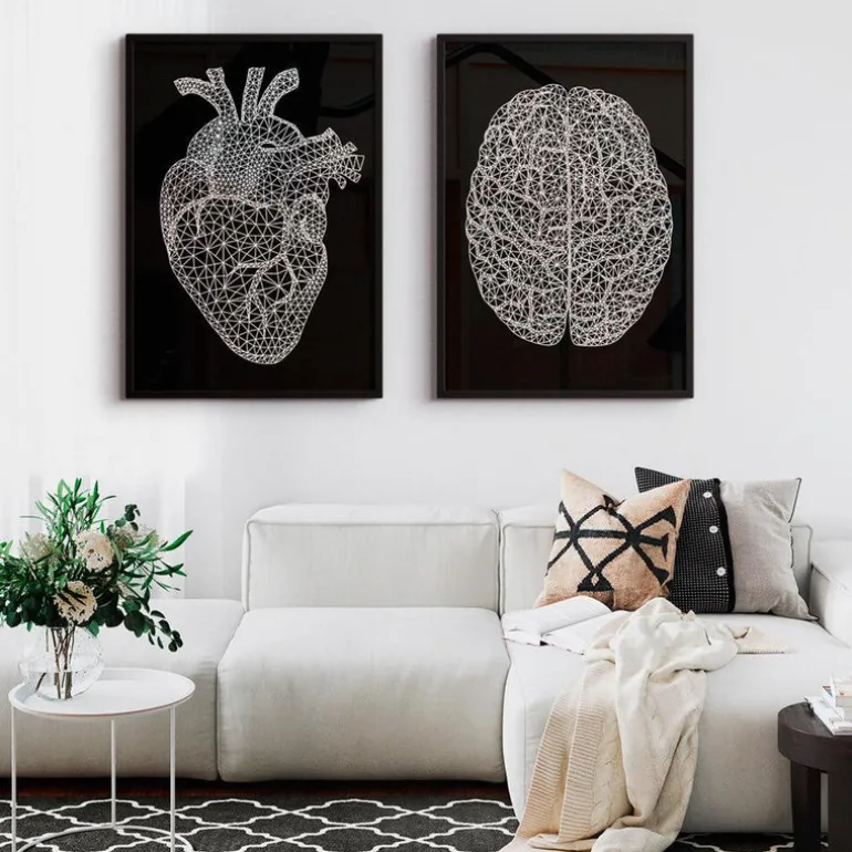 Coeur géométrique minimal - Noir