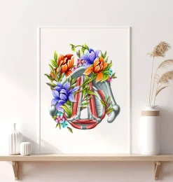 Cordes vocales - Floral - Blanc