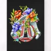 Cordes vocales - Floral - Noir