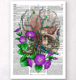 Crâne avec des fleurs - Dictionnaire