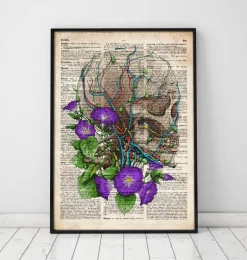 Crâne avec des fleurs - Dictionnaire