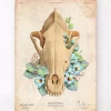 Crâne de chien - Floral - Vintage