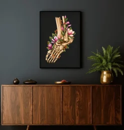 Fracture de la cheville - Floral - Noir