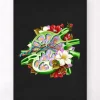 Ganglion lymphatique - Floral - Noir