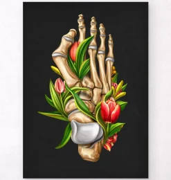 Hallux valgus - Floral - Noir