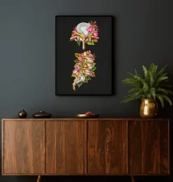 Hernie discale - Floral - Noir