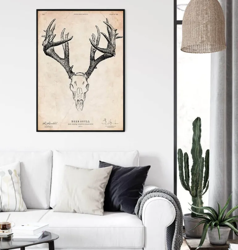 Imprimé crâne de cerf