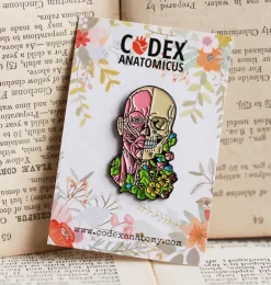 Muscles du visage avec des fleurs - Pins