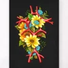 Polygone de Willis - Floral - Noir