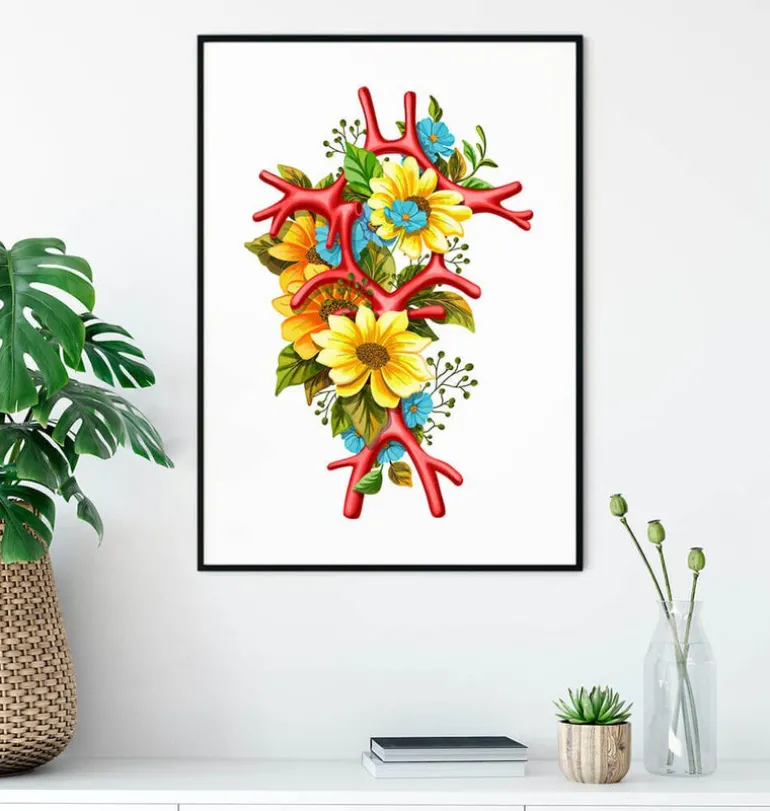Polygone de Willis - Floral - Blanc