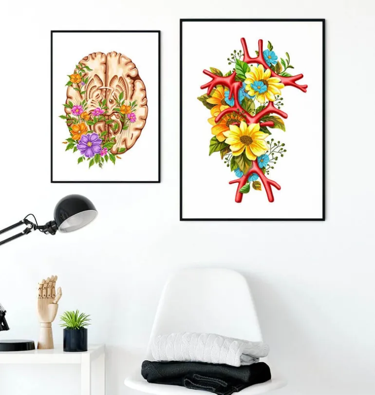 Polygone de Willis - Floral - Blanc