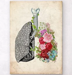 Poumons à fleurs - Vieux papiers