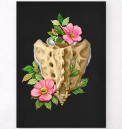 Sacrum et coccyx - Floral - Noir