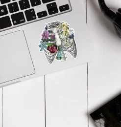 Sticker d'anatomie cage thoracique III - Floral