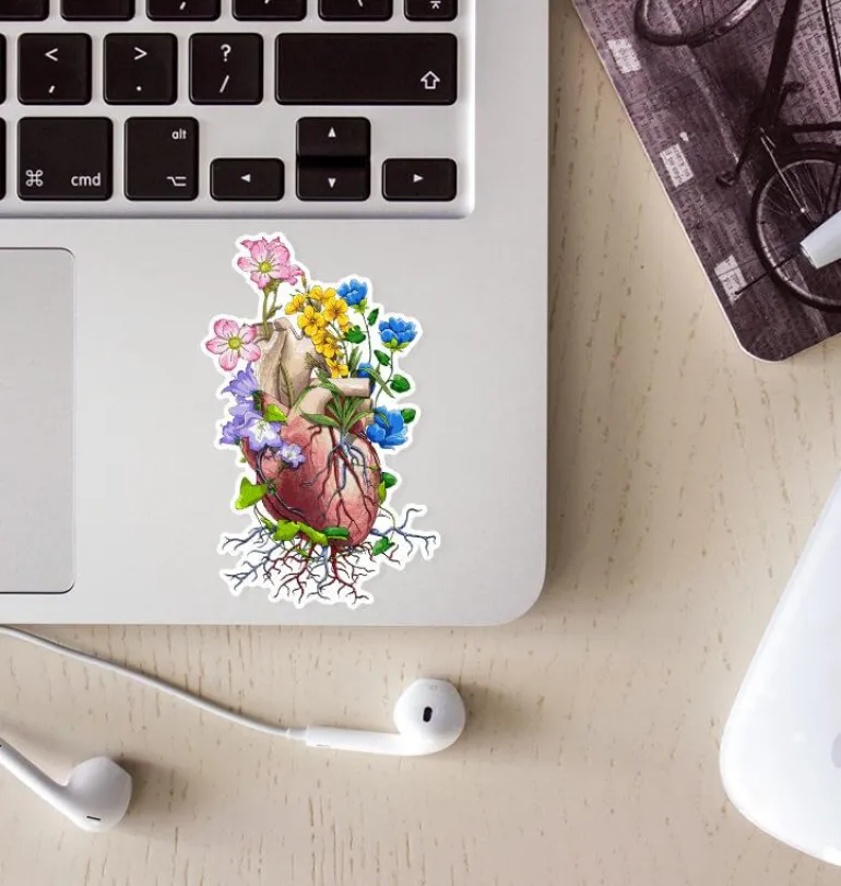 Sticker d'anatomie cardiaque III - Floral