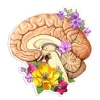 Sticker d'anatomie côté cerveau - Floral
