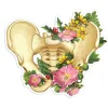 Sticker d'anatomie de la colonne vertébrale - Floral